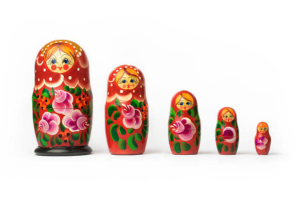 russische matroschka - russian nesting doll russia doll matrioska stock-fotos und bilder