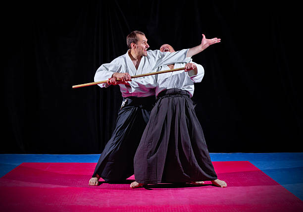 istock Fight between two aikido fighters 510227715
