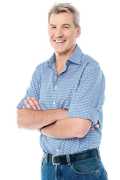 istock Happy senior male posing casually 510228818
