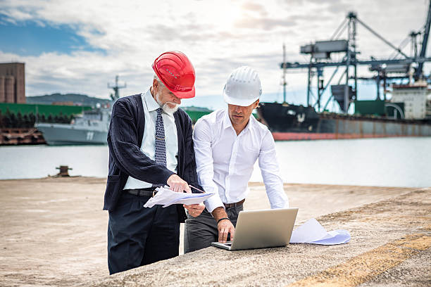 istock Two businessmen At Commercial Dock 510229206
