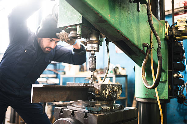 industrial engineer at the lathe machine