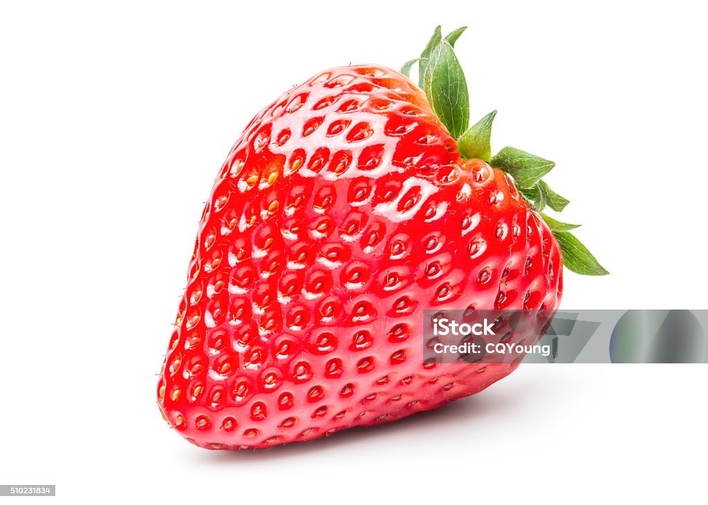 Strawberry Beautiful Fresh Strawberry Isolated on White Background with Clipping Path.Fresh Yellow Flesh Kiwi Fruit Isolated on White Background. Strawberry Stock Photo