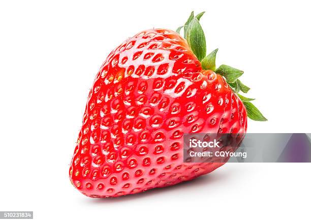 Strawberry Stock Photo - Download Image Now - Strawberry, Cut Out, Single Object