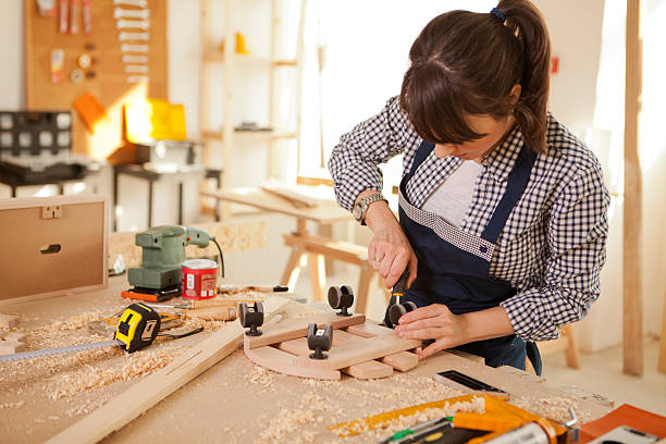 istock Enjoy working at my carpentry workshop 510232838