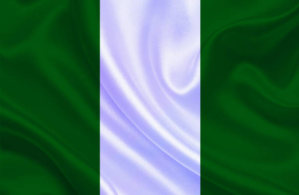 ナイジェリアフラグ - nigerian flag nigerian culture three dimensional shape nigeria ストックフォトと画像