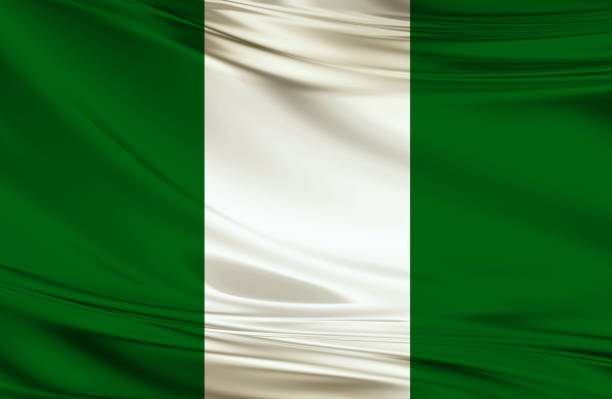 bandeira da nigéria - nigerian flag nigerian culture three dimensional shape nigeria imagens e fotografias de stock