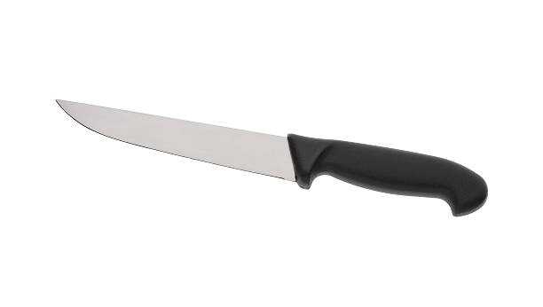 istock Carving knife with black handle on white background isolated 510234762