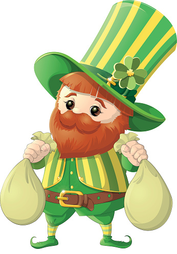 Beautiful Leprechaun On White Background Stock Illustration - Download
