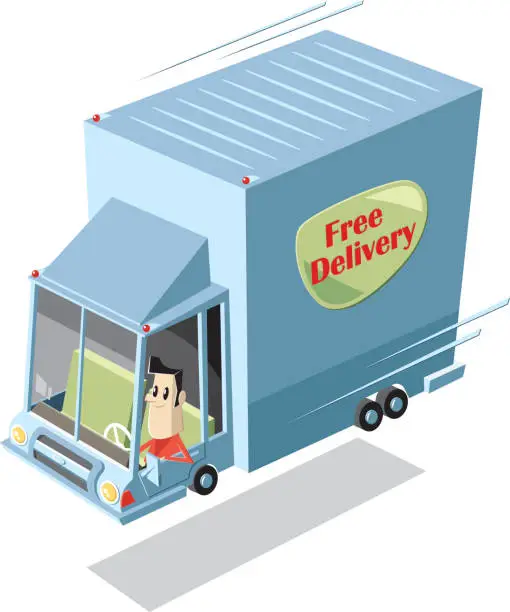 Vector illustration of Delivery truck