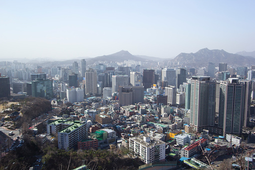 Cityscape in Seoul City, South Korea