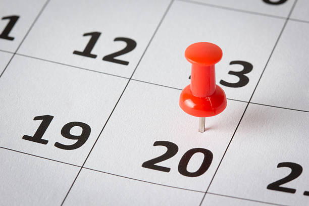 istock Appointments marked on calendar 510240605