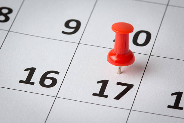 istock Appointments marked on calendar 510240609