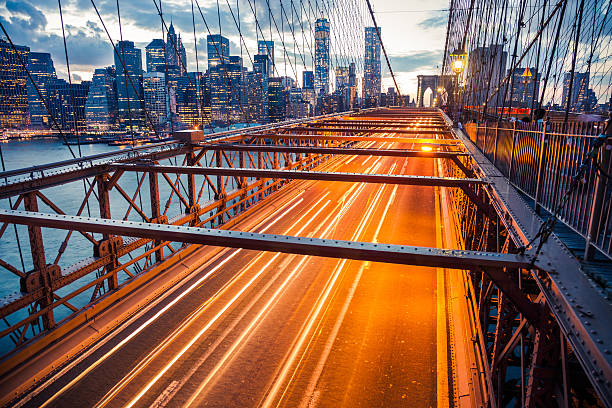 istock New York downtown skyline from Brooklyn Bridge 510240715