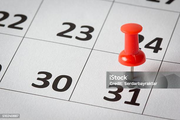 Appointments Marked On Calendar Stock Photo - Download Image Now - Calendar, Number 31, Day
