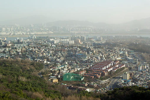 Cityscape in Seoul City, South Korea