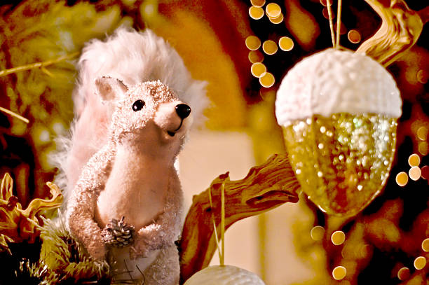 christmas squirrel - pine tree flash zdjęcia i obrazy z banku zdjęć