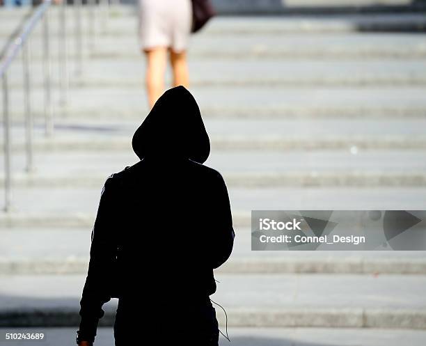 Woman Being Followed Stock Photo - Download Image Now - Stalker - Person, Stalking - Animal Hunting, Men