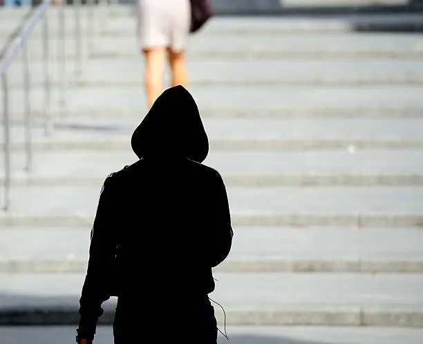 Woman being followed