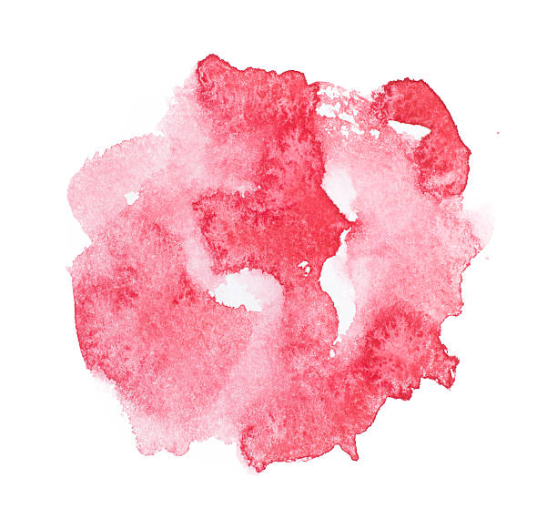 istock Abstract watercolor aquarelle hand drawn red art paint on white 510244849