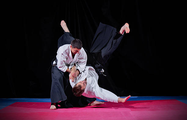 istock Fight between two aikido fighters 510266935