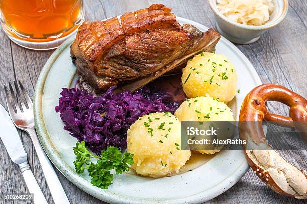 Bavarian Meal Stock Photo - Download Image Now - Alcohol - Drink, Appetizer, Baked