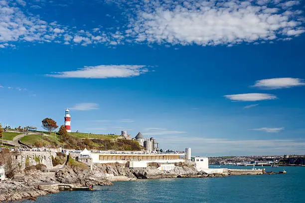 Beautiful summers day at The Hoe Plymouth Devon England UK Europe