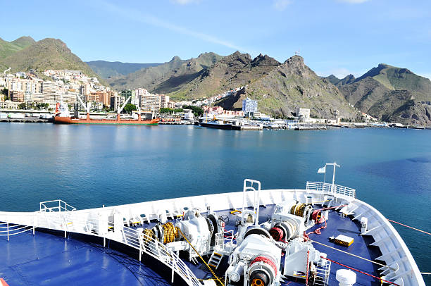 istock Puerto Calero, Lanzarote, Ship bow 510270853