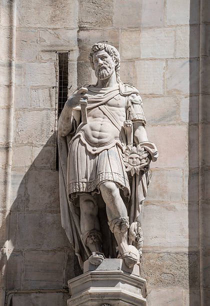 istock Monuments at facade of the Milano Cathedral 510271061