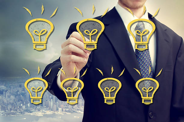 istock Business Man with Idea Lightbulb 510286525