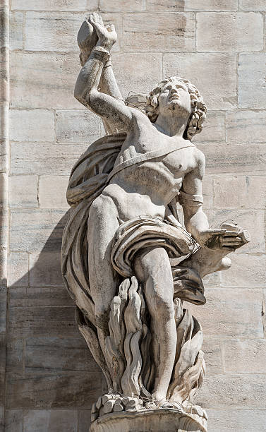 istock Monuments at facade of the Milano Cathedral 510286671