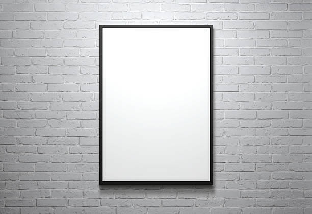 Blank picture frame Blank picture frame at the brick wall with copy space and clipping path for the inside brick wall photos stock pictures, royalty-free photos & images