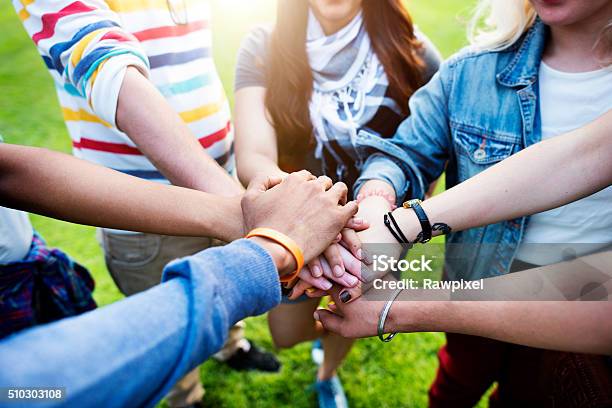 Team Teamwork Relation Together Unity Friendship Concept Stock Photo - Download Image Now