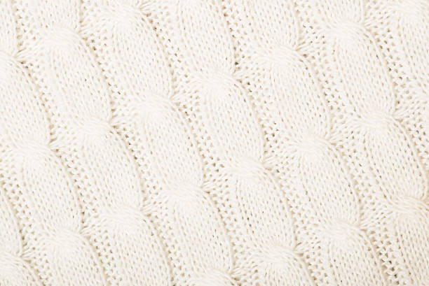 istock White knitted texture with ornament 510303258