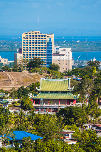 Cebu, Philippines - April 23, 2015: View of a Taoist temple in Cebu, Philippines