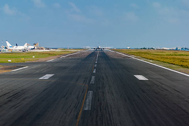 istock airplane while taking off in island Airport 510304008