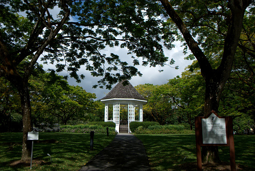 a pavilion at Singapore Botanical Garden.