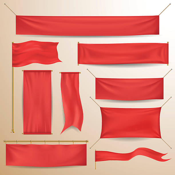 ilustrações, clipart, desenhos animados e ícones de bandeiras e bandeiras vermelhas de tecido - satin red silk backgrounds