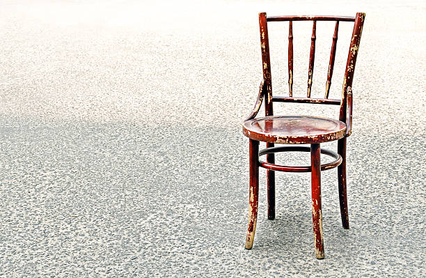 istock Old red wood chair 510305880