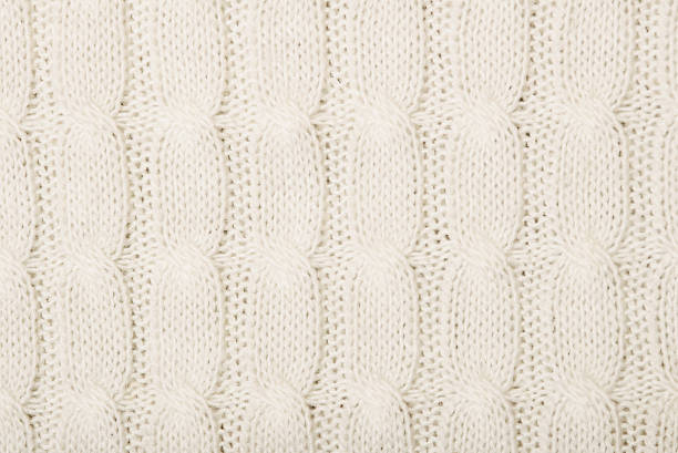 istock White knitted texture with ornament 510306324