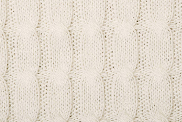 istock White knitted texture with ornament 510306356