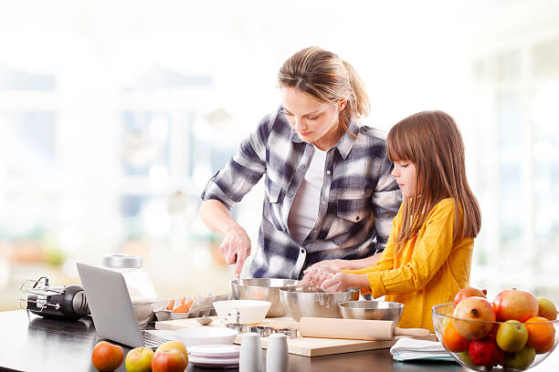istock Mother and daugther baking together 510307018