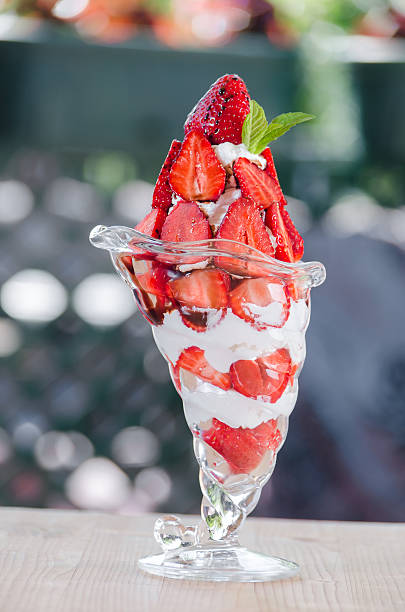istock Strawberry cup on the restaurant table 510307028