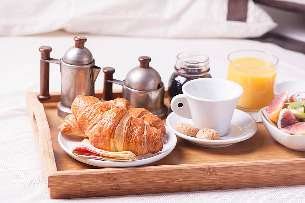 istock Breakfast in bed at a hotel room 510307158