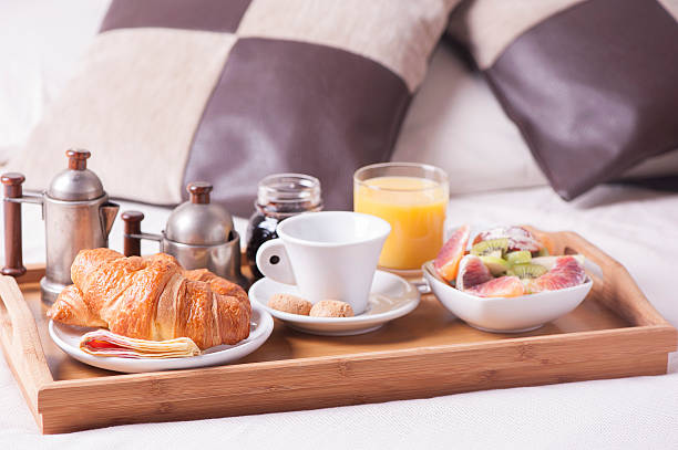 istock Breakfast in bed at a hotel room 510307218