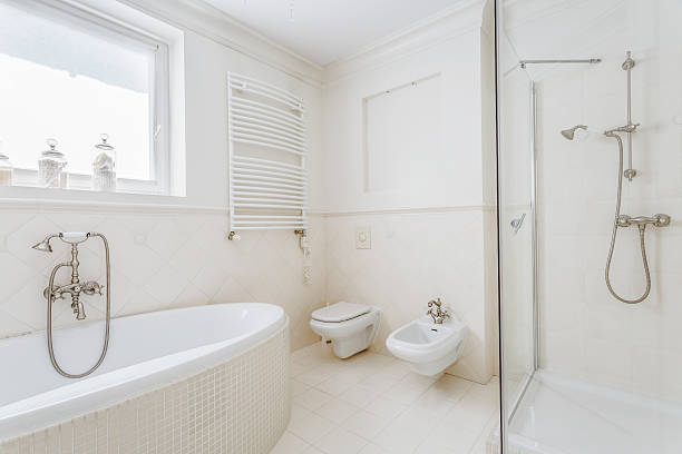 istock White and stylish bathroom 510307402