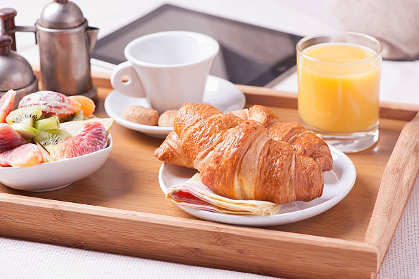 istock Breakfast in bed at a hotel room 510308878