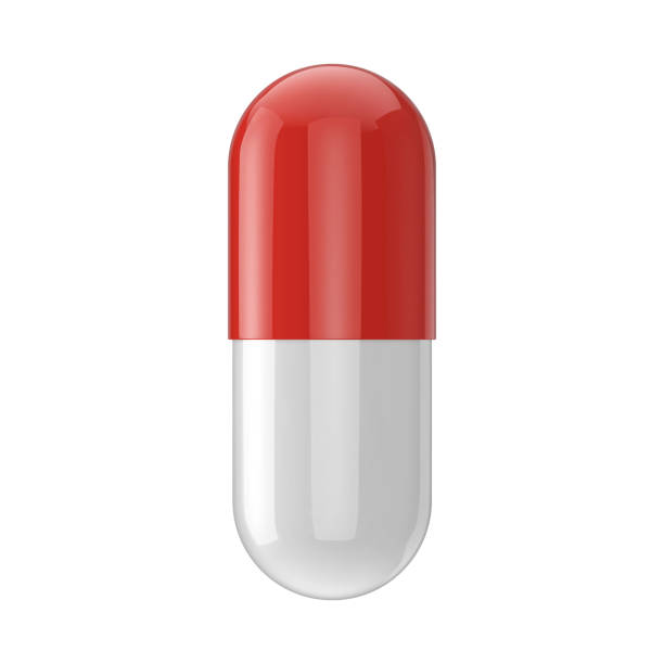 realistyczne wektor atrament pigułka odizolowane na białym - red pills stock illustrations