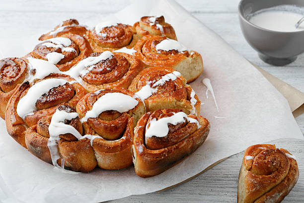 istock Homemade Cinnamon Buns with cream 510314916