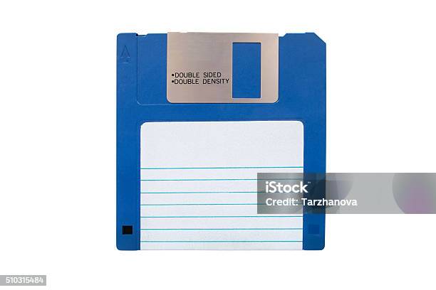 Floppy Disk Stock Photo - Download Image Now - Floppy Disk, Blue, White Background