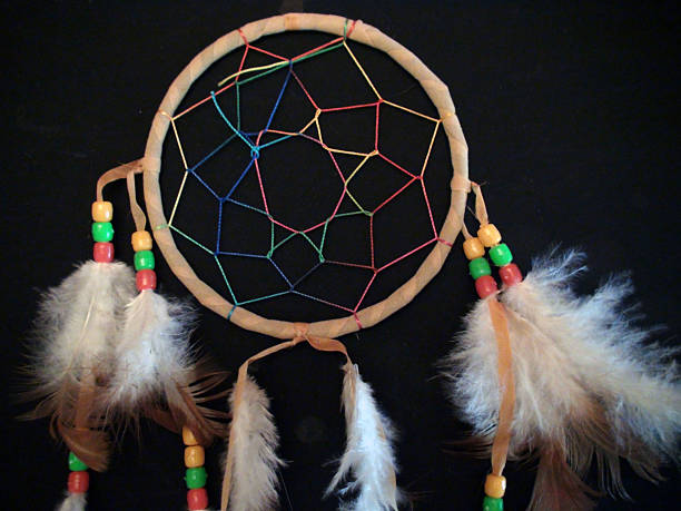 istock Famous Dream Catcher Feather With Black Background 510317074